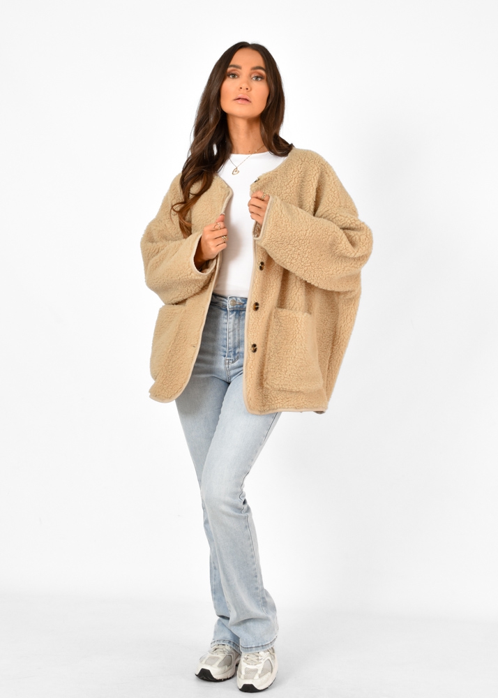 Alice teddy jacket beige