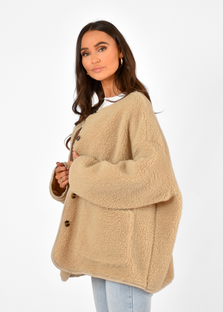 Alice teddy jacket beige