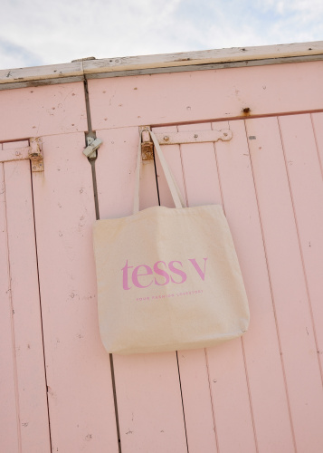 Tess V canvas bag cream