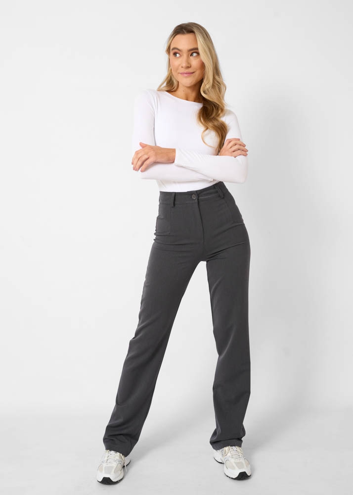 Romy trousers tall dark grey