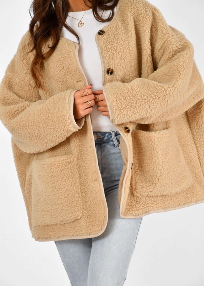 Alice teddy jacket beige