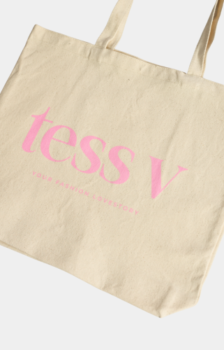 Tess V canvas bag cream
