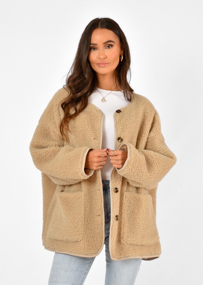Alice teddy jacket beige