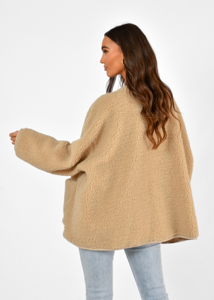 Alice teddy jacket beige